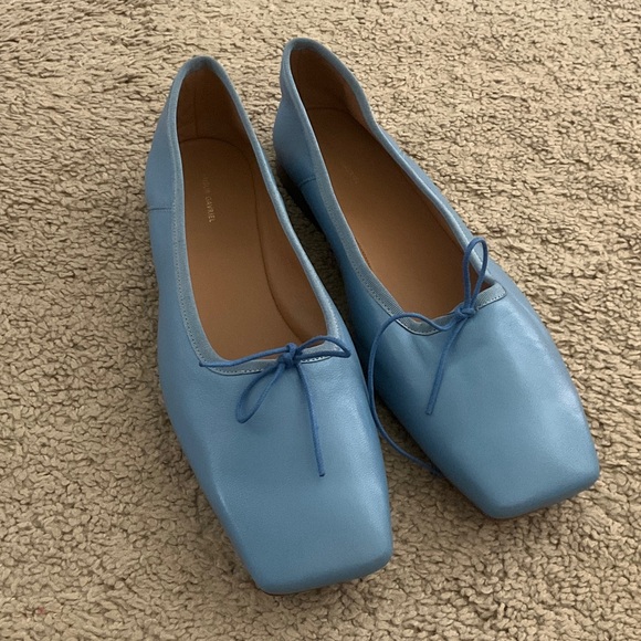 Mansur Gavriel Shoes - Mansur Gavriel Sky Blue Leather Loafers